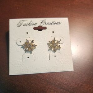 Goldtone Snowflake Earrings